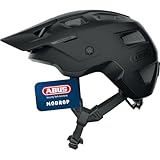 ABUS MTB-Helm MoDrop - robuster Fahrradhelm mit guter Belüftung für Mountainbiker - individuelle Passform - für Damen und Herren - Schwarz Matt, M