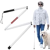 Faltbarer Gehstock,Blindenstock,Faltbarer Blindenstock,Gehstock Klappbar Für Sehbehinderte,Blindenstock Mit Kugel,Blindenwanderstock,für Sehbehinderte,Blinde Und Ältere Menschen