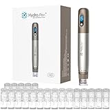 Hydra Pen H3 Microneedling Pen, Professionelle Serum-Applikator-Mikronadelmaschine mit 22 Ersatzspitzen, Derma-Stempel (12 * 12 Nadeln + 5 * Nano-HR + 5 * Nano-HS)