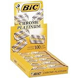 BIC Rasierklingen, 100 Stück, Chrome Platinum, für jeden Rasierhobel, Doppelkanten-Klingen, rostfrei