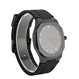 YUYTE Analoge Quarzuhr für Herren, 50 M wasserdichte Uhr, Felduhr, Herrenuhr, Automatische Mechanische Uhren mit Edelstahlgehäuse, Silikonarmband (BLACK)