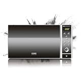 CASO | MCG25 Ceramic chef 3in1 Mikrowelle mit Grill und Heißluft 2050W |Borosilikatglasboden, Grill-Rost für 2 Ebenen, 110-200°C, 25 L, Edelstahl verspiegelt, Silber