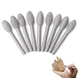 HAASIKI 9-teiliges Textur-Werkzeug-Set für Tonkunst, Ton-Modelliermuster-Rollen-Set, Ton-Textur-Roller, Prägung, Plaid-Handroller für Erwachsene