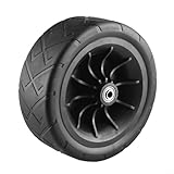 20,3 cm (8 Zoll) PU-Ersatzrad für Gartenwagen, entworfen für jedes Gelände (schwarz)