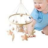 Wiegenmöbel | Dekoration Kinderzimmer Spieluhr Kinderbett | Handarbeit aus Filz mit neutralem Design für Kindergarten und Bauch