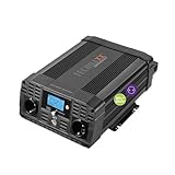 Technaxx KFZ Wechselrichter 12V auf 230V Reiner Sinus 3000W/6000W –TÜV-zertifizierter Auto Spannungswandler mit LC-Display, 2X Schuko&USB-A QC 3.0 + USB-C – Inverter für Wohnmobil, Camping, Boot–TE23