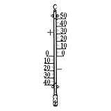 Lantelme Gartenthermometer Metall 41cm lang Temperatur -40°C bis 50°C | Analog Thermometer für Garten Außen Haus | Außenthermometer auch für Innen Zimmer Innenthermometer xxl groß (41cm Metall)