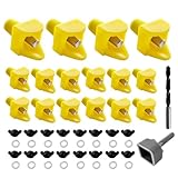 MLqkpwy Tränke mit Hühnernippel, Wassernippel für Tränke, automatische Brustwarzen für Geflügel mit horizontaler seitlicher Montage, 16 Stück, kein Hühnerwasserleiter mit dem