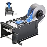 Manuelle Rundflaschen-etikettiermaschine, Etiketteninnendurchmesser 76mm 15-30 Stück/Minute, Etikettenapplikator, Flaschenetikettierer, Behälterdurchmesser 15-120mm