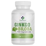 Ginkgo Biloba Extrakt 120 mg 120 Tabletten Gedächtnis und Konzentration