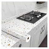 PFIOEUL Küchenrückwand-Tapete, Kontaktpapier aus Aluminiumfolie for Abziehen und Aufkleben, selbstklebend, ölbeständig, hitzebeständig, Wandaufkleber(Color-01,60cm X 500cm)