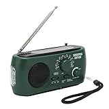 Kurbelradio mit Solar und LED Taschenlampe,Notfall Radio,Akku Kurbelradio, Solar Ladegerät Power Bank,AM/FM/SW-Radio, Emergency Radios,Camping Klein Taschenradio
