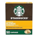 Starbucks by Nespresso Blonde Roast Espresso (50 Stück Einzelportionskapseln, kompatibel mit Nespresso Vertuo Line System)