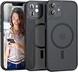 Nupcknn für iPhone 12 Mini Hülle Magnetisch mit Magsafe (TOP Militärschutz & Magnetkraft) Handyhülle für iPhone 12 Mini Case Durchscheinende Matt Rückseite Dünn Stoßfest Schutzhülle