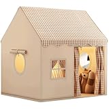 Kinderzelt,Spielhaus, Kinderzelt Indoor,Spielzelt Kinder,Zelt Kinderzimmer,Mädchen Haus HöHle Bauen, Kinderhaus Tent für Kids (Neutralen Farben)