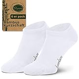 Piarini 6 Paar Bambus Socken Sneaker Socken Herren Damen dünne atmungsaktive diabetiker Füßlinge Gr. 39 40 41 42 weiß