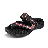 Skechers Damen Reggae Mad Swag Zehentrenner Sandale, Schwarz, 37 EU