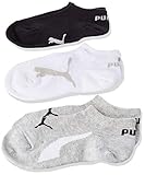 PUMA Unisex Kinder Socken Bwt Sneaker, White / Grey / Black, 31-34