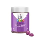 Jelly Pills® Melatonin Kinder Gummies mit Vitamin B6 - ohne Zuckerzusatz - 0,5 mg pro Tagesdosis Melatonin für einen guten Schlaf - 70 vegane Gummies mit Waldfruchtgeschmack 10 Wochen