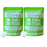 2 Stück Detox Tee Zum Abnehmen 28 Tage, Zur Gewichtsabnahme, Slim Gut Cleanse Tee, Slim Reinigungsgetränk, Für Gesundes Wohlbefinden, Energieschub, Ausgewogener Lebensstil, 3g x 56 Beutel