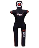 Rapid Mart Kids Grappling Stehschnuller - 183.9 cm ungefüllt - Wrestling Jiu-Jitsu MMA Training Dummy mit beweglichen Armen und Beinen (Schwarz-Rot)