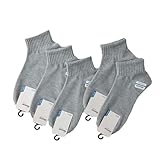5 Paar – Student Casual Sport Short Tube Baumwolle Socken Herbst Herren Business Minimalistische Bootssocken, D7005-Grau, average size