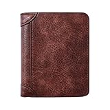 Geldbörse mit Vordertasche, schlankes Kreditkartenetui, leichte Herren-Clutch, mehrere Kartenhalter für Männer und Jungen, Kreditkarten-Organizer, lässige Ledertasche, Kaffee, Loose-leaf version