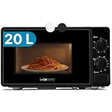 Clatronic® Mikrowelle mit Grill | 800 Watt | 5 Stufen | 20 Liter Garraum | 360° Drehteller | Timer mit Endsignal | inkl. Grillrost | Microwelle | Microwellengerät | MWG 792 schwarz