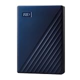 WD My Passport for Mac externe Festplatte 5 TB (mobiler Speicher, USB-C-fähig, herunterladbare Software, Passwortschutz, Mac kompatibel, einfach einzusetzen) mitternachtsblau