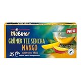 Meßmer Grüntee Sencha Mango | Grüner Tee mit Mango-Aroma| sanft-fruchtiger Geschmack | 25 Teebeutel