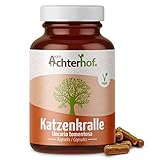 Katzenkralle Kapseln | 180 Stück | hochdosiert mit je 500mg Katzenkralle-Pulver | 100% Uncaria Tomentosa - Uña de Gato