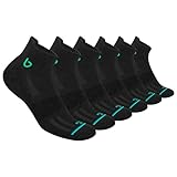 BAMBOS Sneaker Socken Ultraweich Bambus Herren Damen Kurz Sportsocken Laufsocken, 6 Paare (EU 43-46, Schwarz)