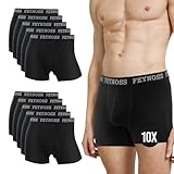 feynoss Boxershorts Herren 10er Pack - Atmungsaktive Männer Unterwäsche, Retroshorts Unterhosen Männer, XL für Fahrrad Fahren, Ball Sports