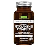 Astaxanthin Komplex, vegane & natürliche Antioxidantien, 4mg Astaxanthin aus Algen, 90 Weichkapseln, von Igennus