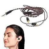 Annadue Ersatz -Kopfhörerkabel, Upgrade -Audiokabel, 3,5 -mm -Stereostopfen von Kern mit Silberschild mit Vorgeformten Ohrhaken für IE100 Pro IE400 Pro IE500 Pro Ohrhörer