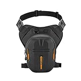 ROCKBROS Tankrucksack Motorrad Wasserdicht Magnet Tanktasche Motorrad Beintasche Oberschenkeltasche mit Schultertragegurt Schwarz