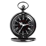 Cerioll Vintage Taschenuhr, Retro Quarz Taschenuhr, Retro Taschenuhr Herren Mit Kette, Klassische Herren-Taschenuhr, Antik Kettenuhr Mit Römisch Ziffern, Vintage Herren Taschenuhr Mit Kette