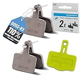2X Shimano B05S-RX Bremsbeläge Resin Blister Verpackung inkl. MSZweirad Bleed Block Nachfolger B01S B03S