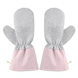 Draht-Geschirrtuchhandschuh – 33 Cm Kratzfeste Stahlhandschuhe | Wasserdichte, Weiche, Langlebige Küchenreinigungshandschuhe | Ideal Zum Spülen Von Geschirr, Töpfen, Waschbecken, Arbeitsplatten, Herdp