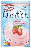 Dr. Oetker Quarkfein Erdbeer-Geschmack 14er Pack, 14 x 56 g Dessertpulver für eine Quarkspeise Erdbeer-Geschmack