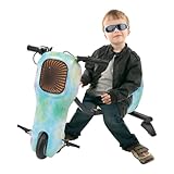 WindWilder Kinder Elektro Driftscooter 250W Drift Cart 3 Gänge Speed 10-20km/h Drift Scooter Kinder Elektro Roller mit LED Light - Verstellbarer Sitz Drift Trike bis 100kg/220lbs (EIS-Feuer)