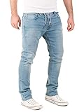 WOTEGA Noah - Denim Jeans - Männer Jogginghose - Herren Jeanshose - Sweat Joggers Hosen Slim Fit, Blau (Blue Shadow 3R4020), W33/L32