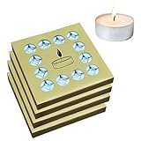 Regalami. Shop 50 Teelichter T-Light lang 4 Stunden – Durchmesser 38 x 15 mm – weiße Kerzen für Atmosphäre, Entspannung, romantisches Abendessen und dekorative Verwendung (A, 50, Einheiten)