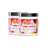 ALOÉ LOCKS | Wunderbare Haarcreme | Intensive Feuchtigkeit & Pflege | Fördert das Haarwachstum & Stärkt die Haarfaser | Hibiskus, Rizinus & Bio-Aloe-Vera | 2er-Set × 250 ml