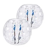 VEVOR Aufblasbarer Bump Ball Bumper Stoßball 2 Stk. 1,2 m x 1,03 m, Menschlicher Kollisionsball, PVC-Körperblasen-Bounce-Ball für Outdoor-Aktivitäten, Transparente Punkte Aufblasbar Bumper Ball