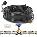 HEATIT JHSF 4m Selbstregulierendes Rohrbegleitheizung mit Thermostat Frostschutz für Wasserleitungen oder Pflanzen, eisfrei Heizleitung16,4 W/m 230V IP65