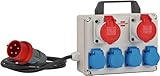Brennenstuhl Kompakter Kleinstromverteiler BKV 2/4 T IP44 mit Tragegriff (2m Kabel, für ständigen Einsatz im Außenbereich IP44, Made in Germany)