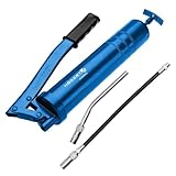 HÖGERT TECHNIK Fettpresse 8000PSI Handfettpresse 400g Fett Handhebelfettpresse Presse - präzise Dosierung Grease Gun mit Druckrohr Schlauch Für Einfache Schmierung Fettspritze