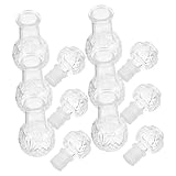 UTHCLO 6 Stück Glas Likörflaschen mit Stopfen Transparenter Wein dekanter aus Kristallglas Auslaufsichere für Whisky Wein Schnapsflaschen Befüllen Stilvolles Design