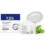 7.5% Hydroxyapatit Zahnpulver, Hydroxylapatit Zahnpasta Für Zahnschmelzschutz, Zahnpasta Weisse Zähne, Für Empfindliche Zähne Und Aufhellung, Zahnstärkung, Sanfte Minze, Frischer Atem (1)